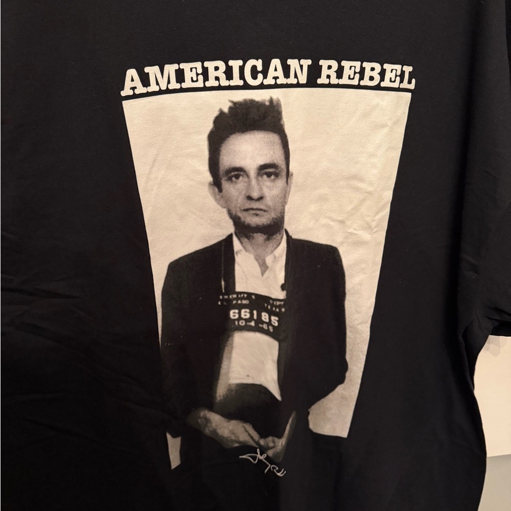 Ash Black American Rebel Graphic Tee